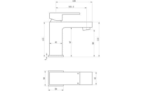 Zacara Mono Basin Mixer With Click Clack - Image 3