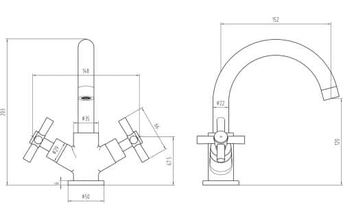 Orford Basin Mixer - Image 3