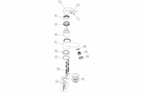 Nerola Mono Cloakroom Basin Mixer - Image 2