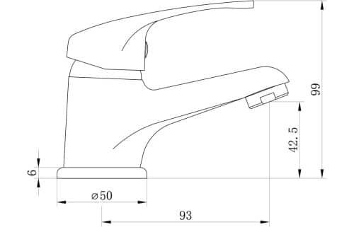Nerola Mono Cloakroom Basin Mixer - Image 3
