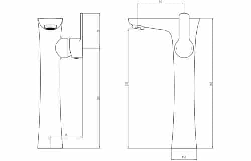 Asola Tall Mono Basin Mixer - Image 3