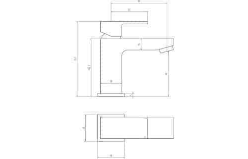 Ponza Cloakroom Basin Mixer w/Click-Clack Waste - Image 3