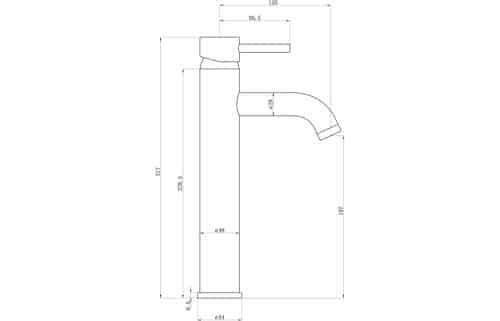 Pescara Tall Basin Mixer - Chrome - Image 3