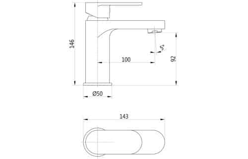 Santo Basin Mixer w/Click-Clack Waste - Image 3