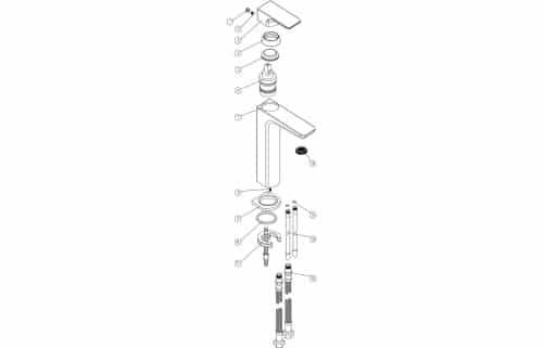 Berio Mono Tall Basin Tap - Matt Black - Image 2