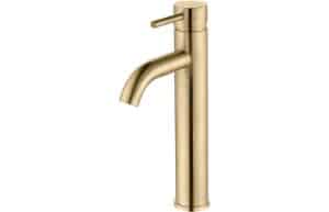 Pescara Mono Tall Basin Tap - Brushed Brass