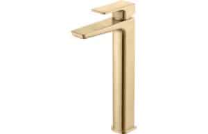 Berio Mono Tall Basin Tap - Brushed Brass