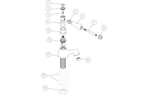 Millom Basin Pillar Taps - Image 2