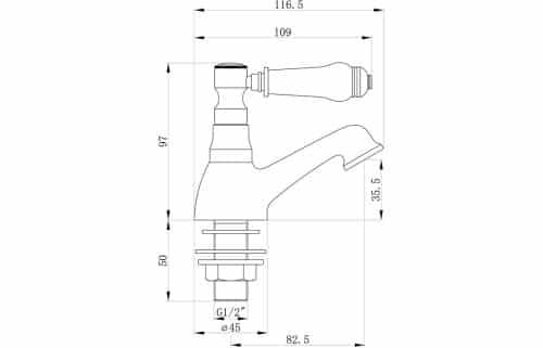 Millom Basin Pillar Taps - Image 3