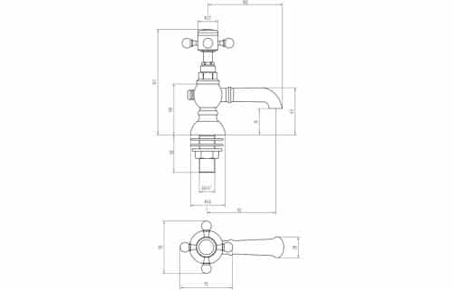 Tadlow Basin Pillar Taps - Image 3