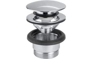 Vema Basin Push Button Waste (Unslotted) - Chrome