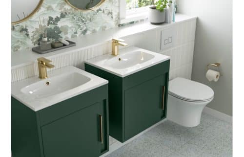 Elements 510mm Wall Hung Unit Inc. Basin - Matt Graphite Grey - Image 3