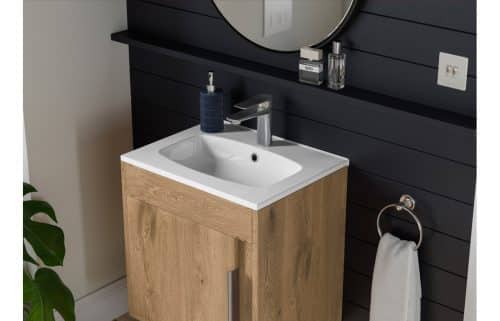 Elements 510mm Wall Hung Unit Inc. Basin - Seville Oak - Image 3