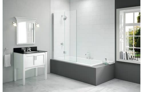 Merlyn 1100x1500mm 2-Panel Folding Hinged Bath Screen