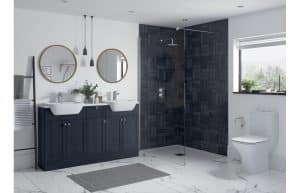Benita 2400mm Plinth - Indigo Ash