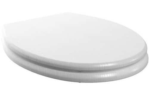 Lucia Soft Close Wood Effect Toilet Seat - Satin White Ash