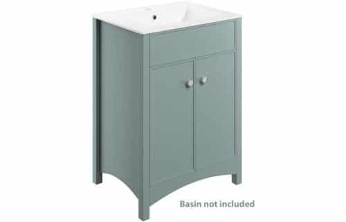 Lucia 610mm Basin Unit (exc. Basin) - Sea Green Ash