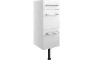 Alba 300mm 3 Drawer Unit - White Gloss