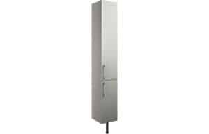 Alba 300mm 2 Door Tall Unit - Light Grey Gloss