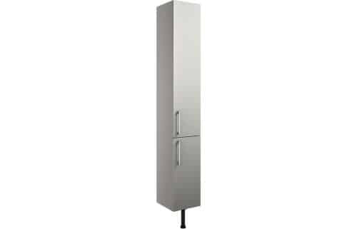 Alba 300mm 2 Door Tall Unit - Light Grey Gloss