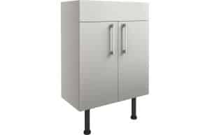 Alba 600mm Basin Unit - Light Grey Gloss