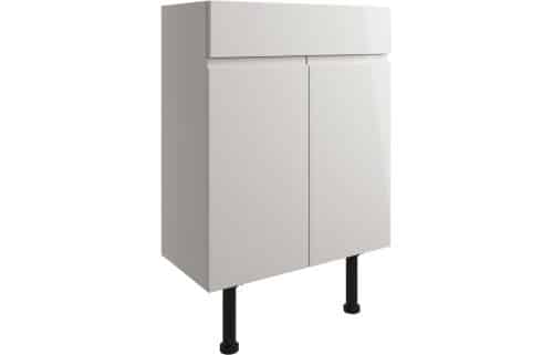 Valesso 600mm Basin Unit - Pearl Grey Gloss
