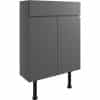 Valesso 600mm Slim Basin Unit - Onyx Grey Gloss
