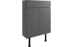 Valesso 600mm Slim Basin Unit - Onyx Grey Gloss