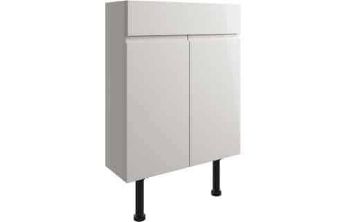 Valesso 600mm Slim Basin Unit - Pearl Grey Gloss