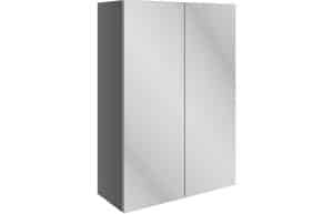 Valesso 500mm Mirrored Wall Unit - Onyx Grey Gloss