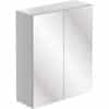 Valesso 600mm Mirrored Wall Unit - White Gloss