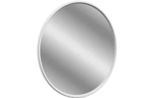 Lucia 550x550mm Round Mirror - Satin White Ash