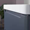 Lambra 800mm 2 Drawer Wall Hung Basin Unit - Matt Indigo - Image 3