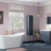 Lambra 800mm 2 Drawer Wall Hung Basin Unit - Matt Indigo - Image 2