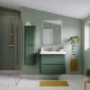 Lambra 350mm 2 Door Wall Hung Tall Unit - Matt Sage Green - Image 2