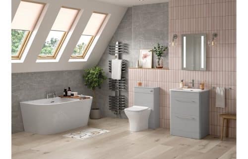 Gatsby 506mm WC Unit - Grey Gloss - Image 2