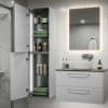 Gatsby 610mm 2 Drawer Floor Unit & Basin - White Gloss - Image 3