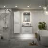Gatsby 610mm 2 Drawer Floor Unit & Basin - White Gloss - Image 4