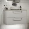 Gatsby 610mm 2 Drawer Floor Unit & Basin - White Gloss - Image 5