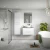 Gatsby 610mm 2 Drawer Floor Unit & Basin - White Gloss - Image 2
