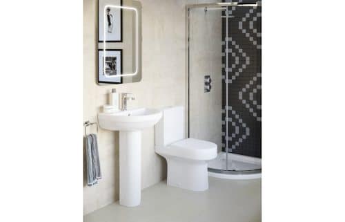 Laurus² 500x390mm 1TH Basin & Full Pedestal - Image 3