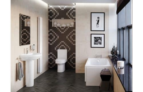 Laurus² 500x390mm 1TH Basin & Full Pedestal - Image 2
