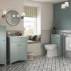 Lucia 610mm Basin Unit (exc. Basin) - Sea Green Ash - Image 2