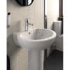 Mimosa 535x490mm 1TH Basin & Full Pedestal - Image 3
