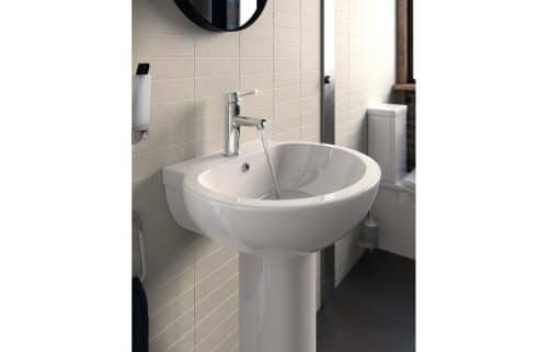 Mimosa 535x490mm 1TH Basin & Semi Pedestal - Image 3