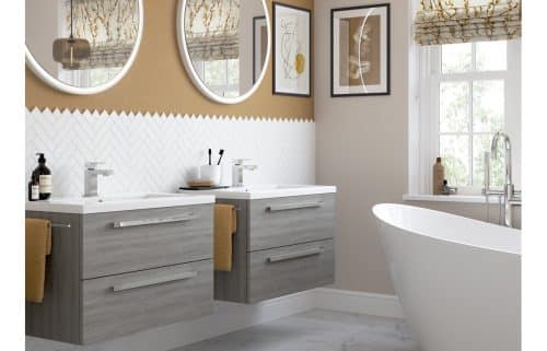 Morina 600mm Floor Standing Basin Unit (No Top) - Elm Grey - Image 3
