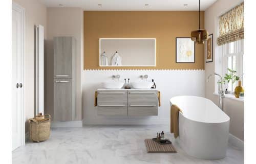 Morina 600mm Floor Standing Basin Unit (No Top) - Elm Grey - Image 2