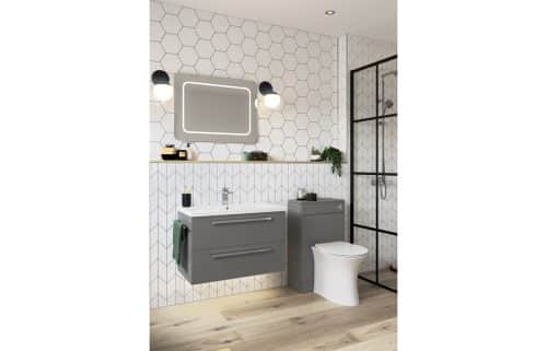 Morina 600mm Floor Standing Basin Unit (No Top) - Matt Urban Grey - Image 3