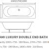 Miami Round 1700x750 Double Ended Bath & Legs - Image 2