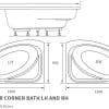 Miramar 1500x950 RH Offset Corner Bath & Legs - Image 2